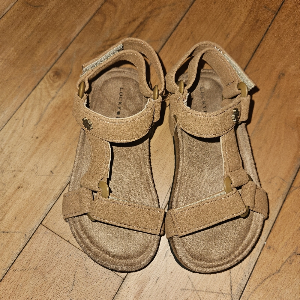 Lucky Brand "Roman" Faux Suede Toddler Boy Sandals